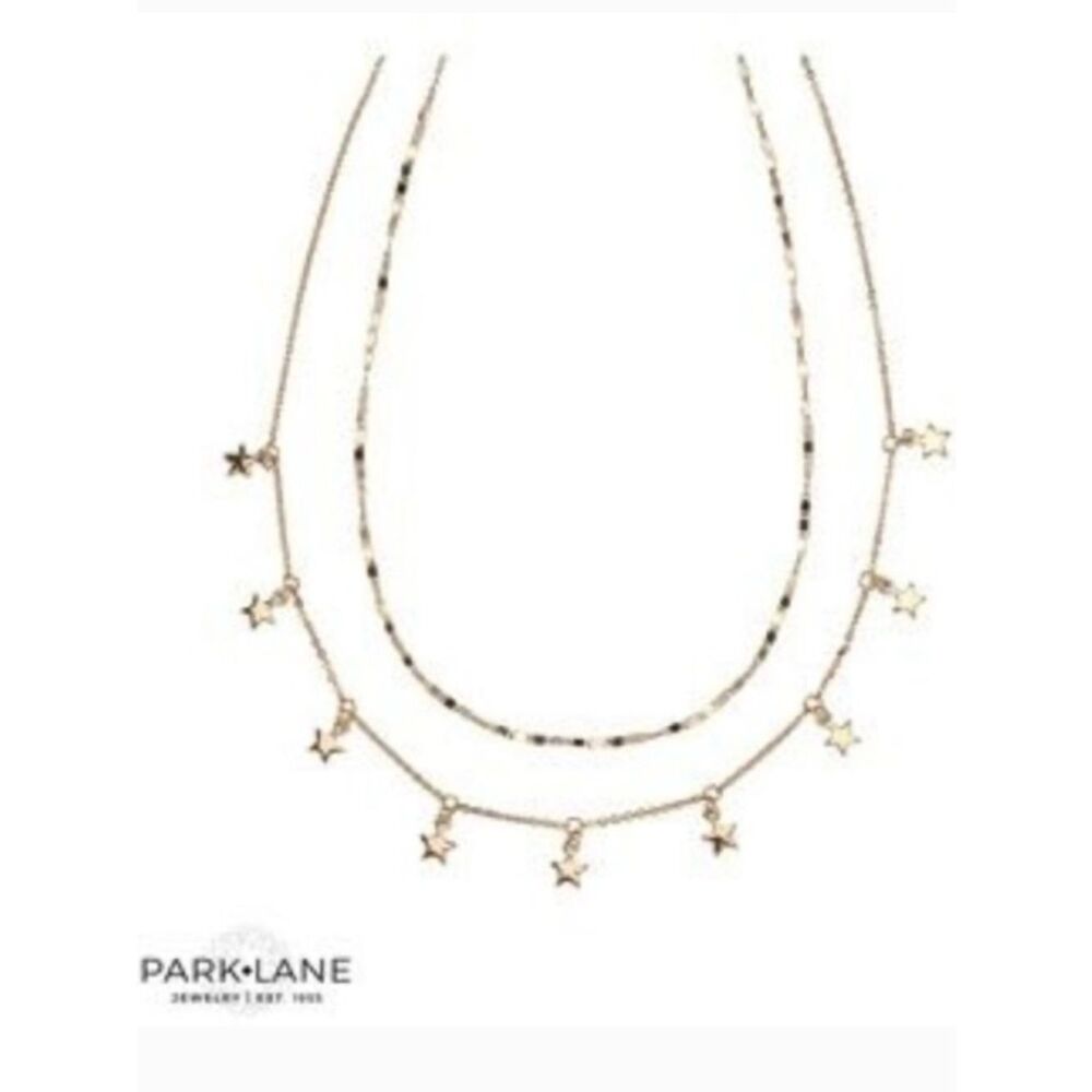 Park Lane Gold Layered Starburst Necklace